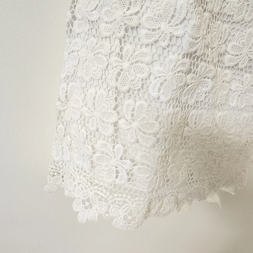 Lilly Pulitzer Larter Dress Lace Strapless Dress Weeding white Size 0 - Picture 10 of 15